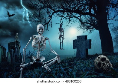 nighttime-halloween-scene-skeletons-cemetery-260nw-488100253.jpg
